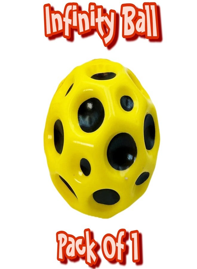 Buko Super Infinity Crazy Bounce Moon Ball: Ultimate Grip and Catch, Enhances Hand-Eye Coordination (Pack of 1 (Yellow) - Image 2